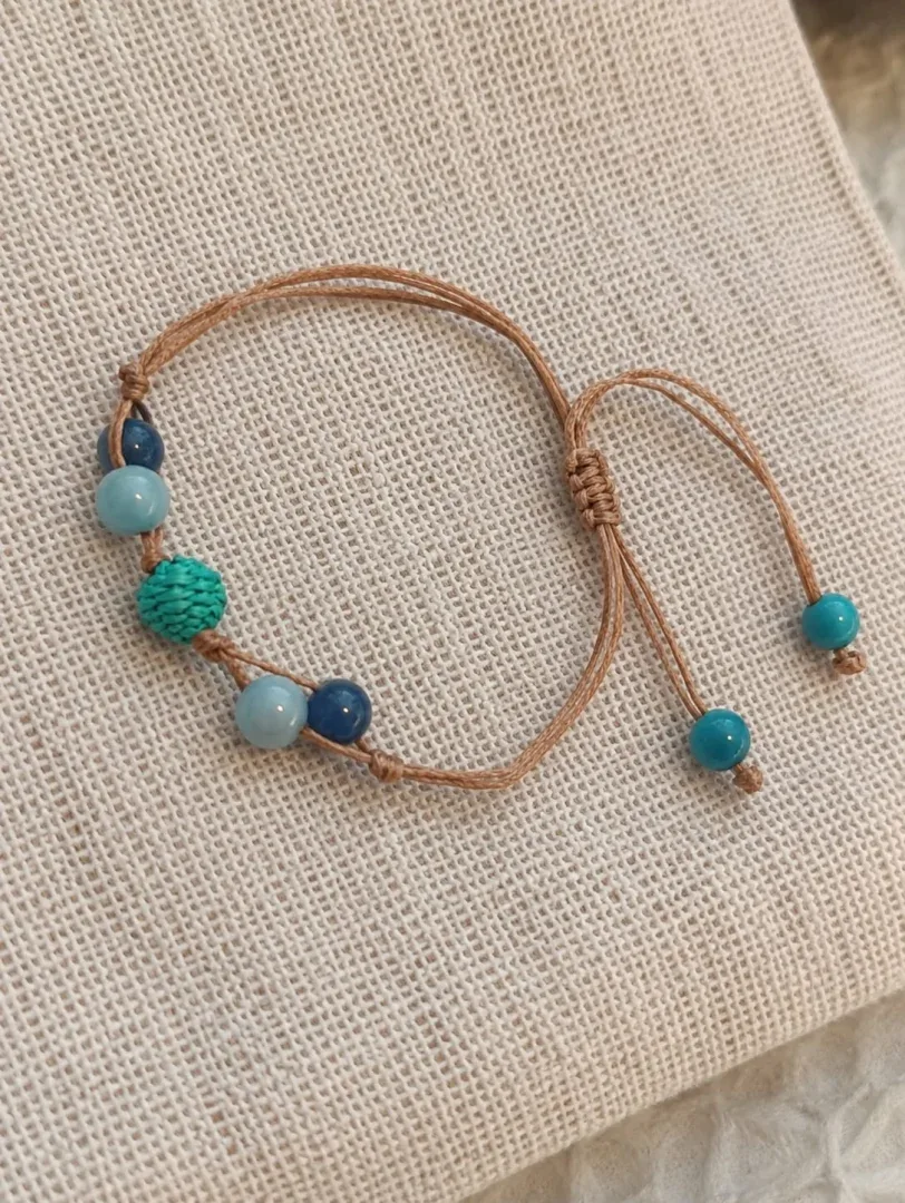 Pulseras Artesanales con Piedras en Marfil Vegetal