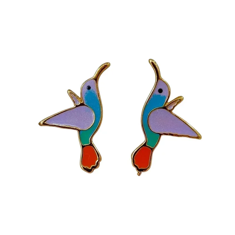 Collana Colibrì Smaltata: Gioielli In Argento Sterling Con Uccelli - Foto 10